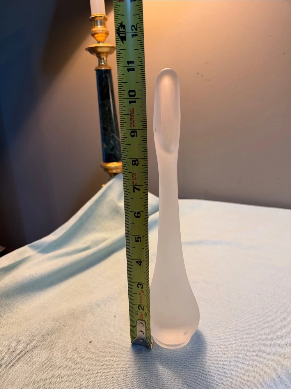 Vintage VIKING HAND MADE USA Frosted Glass Bud Vase - Home Accents